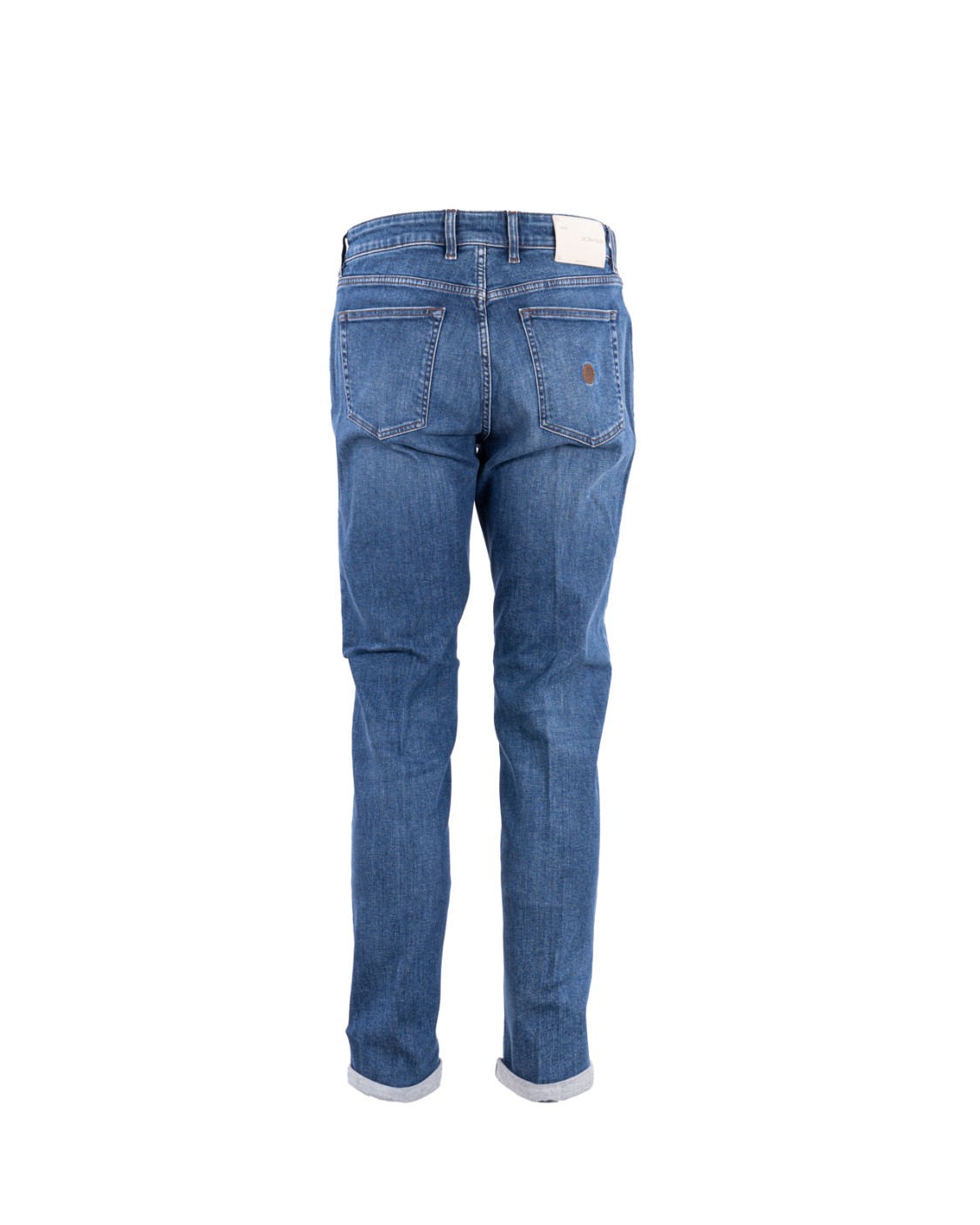 shop DON THE FULLER Saldi Jeans: Don The Fuller jeans "Wilson".
Regular fit.
Lavaggio blu scuro.
Bottone oro, cerniera lampo, salpa in pelle beige, pallino e cuciture beige.
Composizione:  99% cotone 1% elastan.
Made in Italy.. WILSON DTFIGIRB-D number 8114776